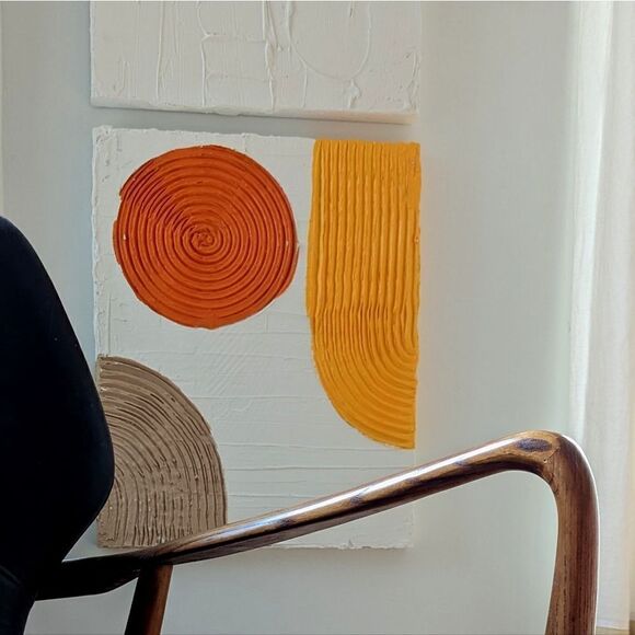 Textured Abstract Canvas x 3 - Picture 4 of 10